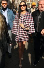 DEMI MOORE Arrives at Carolina Herrera Show at New York Fashion Week 02/12/2024