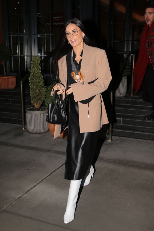 DEMI MOORE Arrives at Good Morning America in New York 01/31/2024