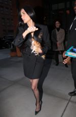 DEMI MOORE Leaves Her Hotel in New York 01/31/2024