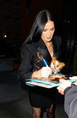 DEMI MOORE Leaves Her Hotel in New York 01/31/2024