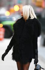 DEVON WINDSOR Arrives at Kobi Halperin Fashion Show in New York 02/11/2024
