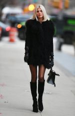 DEVON WINDSOR Arrives at Kobi Halperin Fashion Show in New York 02/11/2024