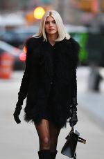 DEVON WINDSOR Arrives at Kobi Halperin Fashion Show in New York 02/11/2024