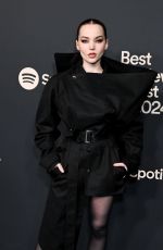 DOVE CAMERON at Spotify Best New Artist Party in Los Angeles 02/01/2024