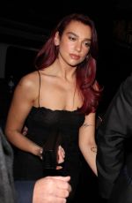 DUA LIPA Arrives at British Vogue and Tiffany & Co BAFTA Afterparty in London 02/18/2024