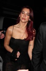 DUA LIPA Arrives at British Vogue and Tiffany & Co BAFTA Afterparty in London 02/18/2024