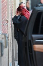 DUA LIPA Arrives at Jimmy Kimmel Live! in Hollywood 02/08/2024