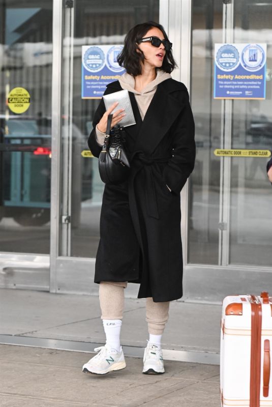 EIZA GONZALEZ Arrives at JFK Airport in New York 01/31/2024