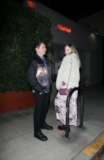 ELLE EVANS Arrives at Giorgio Baldi Restaurant in Santa Monica 02/14/2024