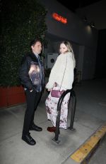 ELLE EVANS Arrives at Giorgio Baldi Restaurant in Santa Monica 02/14/2024