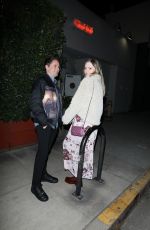ELLE EVANS Arrives at Giorgio Baldi Restaurant in Santa Monica 02/14/2024