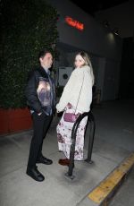 ELLE EVANS Arrives at Giorgio Baldi Restaurant in Santa Monica 02/14/2024