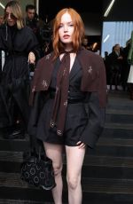 ELLIE BAMBER Arrives at Prada Fashion Show at Milan Fashion Week 02/22/2024