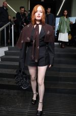 ELLIE BAMBER Arrives at Prada Fashion Show at Milan Fashion Week 02/22/2024