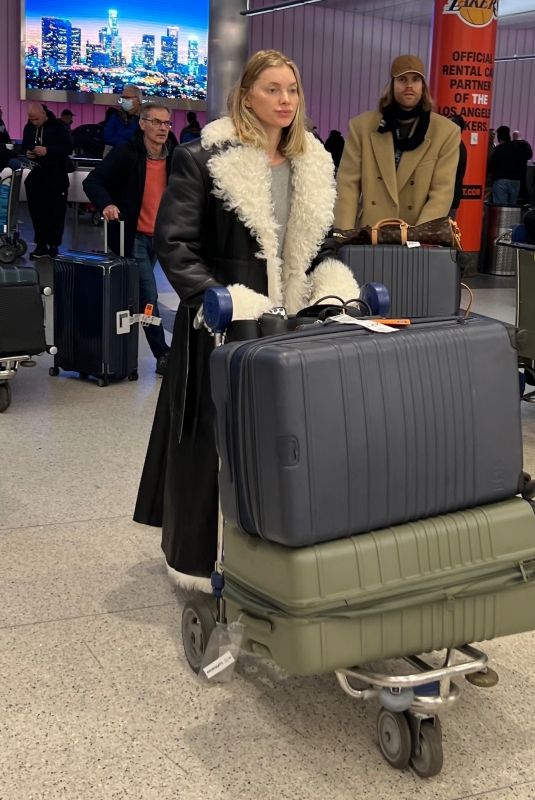 ELSA HOSK Arrives at LAX Airport in Los Angeles 02/04/2024