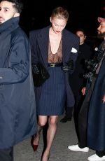 ELSA HOSK Heading for YSL Show at Paris Fashion Week 02/27/2024