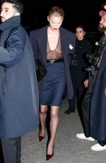 ELSA HOSK Heading for YSL Show at Paris Fashion Week 02/27/2024
