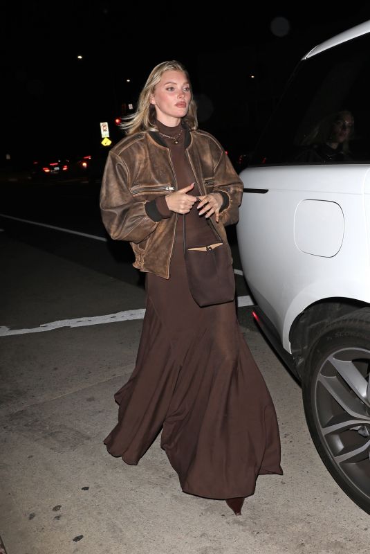 ELSA HOSK Leaves E Baldi Restaurant in Beverly Hills 02/14/2024
