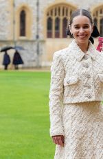 EMILIA CLARKE Became a Member of the Order of the British Empire During an Investiture Ceremony at Windsor Castle 02/21/2024