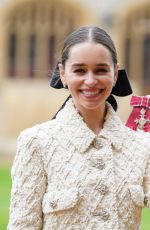 EMILIA CLARKE Became a Member of the Order of the British Empire During an Investiture Ceremony at Windsor Castle 02/21/2024