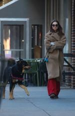 EMILY RATAJKOWSKI Out with Her Dog Colombo in New York 02/20/2024