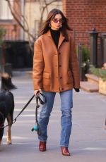 EMILY RATAJKOWSKI Out with Her Dog in New York 02/08/2024
