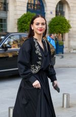 EMMA BROOKS Leaves Place Vendome Hotel in Paris 02/27/2024