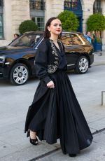 EMMA BROOKS Leaves Place Vendome Hotel in Paris 02/27/2024