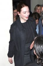 EMMA STONE Leaves Q&A for Poor Things in Los Angeles 02/09/2024