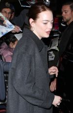 EMMA STONE Leaves Q&A for Poor Things in Los Angeles 02/09/2024
