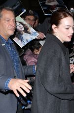EMMA STONE Leaves Q&A for Poor Things in Los Angeles 02/09/2024