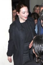 EMMA STONE Leaves Q&A for Poor Things in Los Angeles 02/09/2024