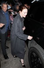 EMMA STONE Leaves Q&A for Poor Things in Los Angeles 02/09/2024