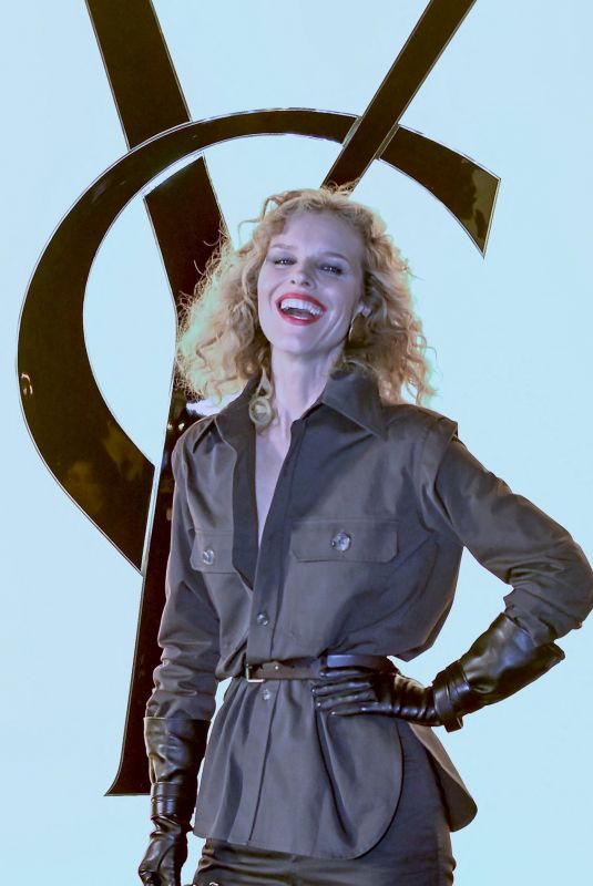 EVA HERZIGOVA at Saint Laurent Womenswear Fall/Winter 2024-2025 Show at Paris Fashion Week 02/27/2024