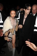FKA TWIGS Arrives at British Vogue and Tiffany & Co BAFTA Afterparty in London 02/18/2024