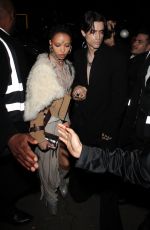FKA TWIGS Arrives at British Vogue and Tiffany & Co BAFTA Afterparty in London 02/18/2024