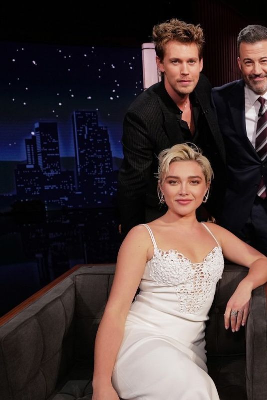 FLORENCE PUGH and ZENDAYA at Jimmy Kimmel Live! in Los Angeles 02/01/2024