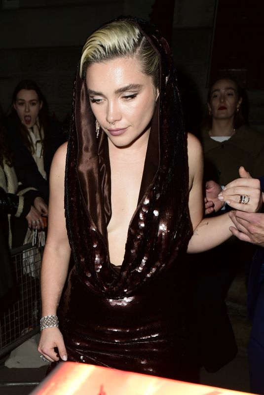 FLORENCE PUGH Arrives at Dune: Part 2 Premiere Afterparty in London 02/15/2024
