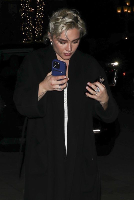 FLORENCE PUGH Arrives at Her Hhotel in Beverly Hills 02/01/2024