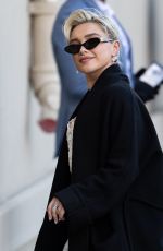 FLORENCE PUGH Arrives at Jimmy Kimmel Live! in Los Angeles 02/01/2024