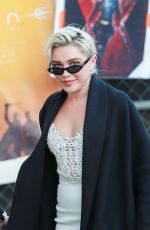FLORENCE PUGH Arrives at Jimmy Kimmel Live! in Los Angeles 02/01/2024