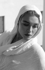 FLORENCE PUGH - Black and White Photoshoot, February 2024