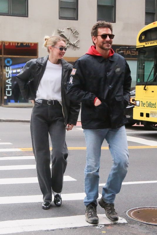 GIGI HADID and Bradley Cooper Out in New York 02/01/2024