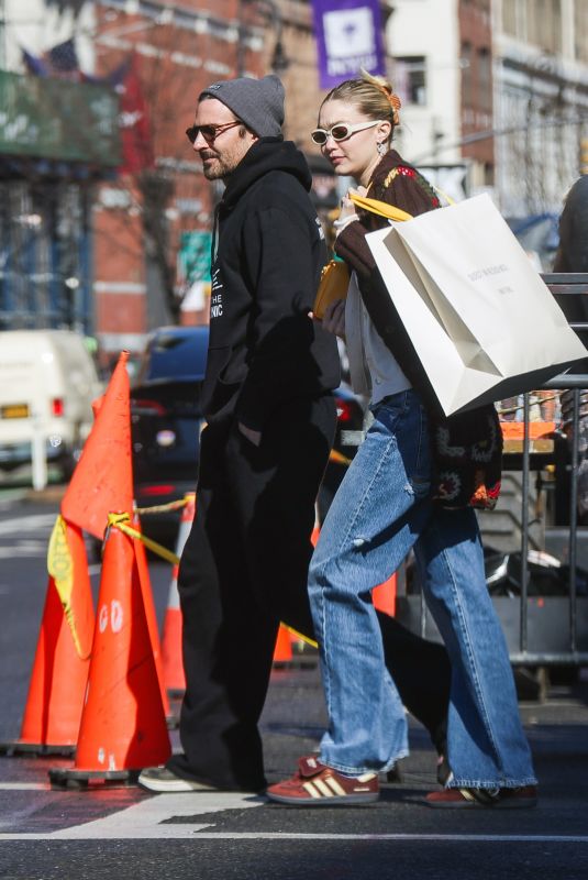 GIGI HADID and Bradley Cooper Out Shopping in New York 02/26/2024