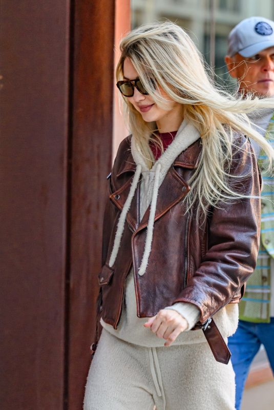 GIGI HADID Out and About in New York 02/14/2024