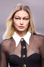 GIGI HADID Walks Runway at Versace Fashion Show at Milan Fashion Week 02/23/2024
