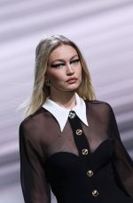 GIGI HADID Walks Runway at Versace Fashion Show at Milan Fashion Week 02/23/2024