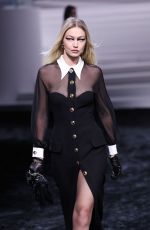 GIGI HADID Walks Runway at Versace Fashion Show at Milan Fashion Week 02/23/2024