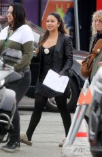 GINA RODRIGUEZ on the Set of Not Dead Yet in Los Angeles 02/26/2024