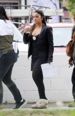 GINA RODRIGUEZ on the Set of Not Dead Yet in Los Angeles 02/26/2024